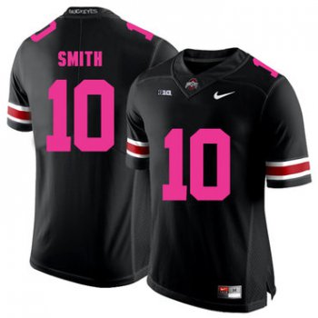 Ohio State Buckeyes 10 Troy Smith Black 2018 Breast Cancer Awareness College Football Jersey