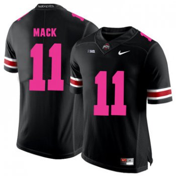 Ohio State Buckeyes 11 Austin Mack Black 2018 Breast Cancer Awareness College Football Jersey