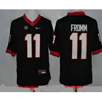 Men's Georgia Bulldogs #11 Jake Fromm Black Limited College Football Stitched Nike NCAA Jersey