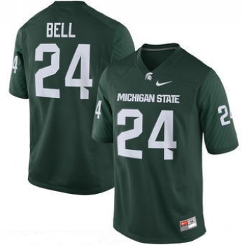 Men's Michigan State Spartans #24 Le'Veon Bell Green Limited Stitched College Football 2016 Nike NCAA Jersey