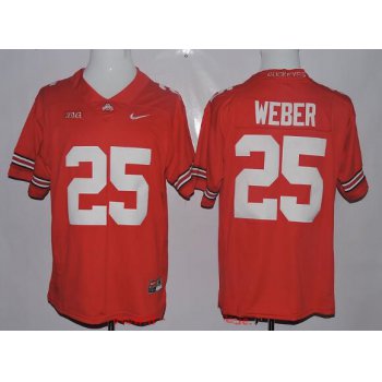 Men's Ohio State Buckeyes #25 Mike Weber Red Limited Stitched College Football Nike NCAA Jersey