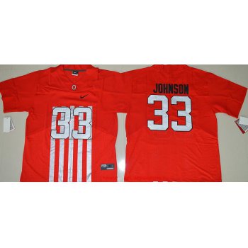 Men's Ohio State Buckeyes #33 Pete Johnson Red Elite Stitched College Football 2016 Nike NCAA Jersey