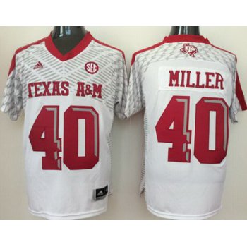 Men's Texas A&M Aggies #40 Von Miller White 2016 College Football Nike Jersey