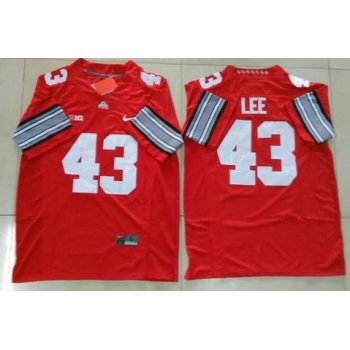 Men's Ohio State Buckeyes #43 Darrin Lee Red College Football Nike Limited Jersey