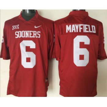 Men's Oklahoma Sooners #6 Baker Mayfield Red College Football Nike Jersey