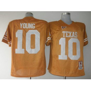 Men's Texas Longhorns #10 Vince Young Burnt Orange Throwback NCAA Football Jersey