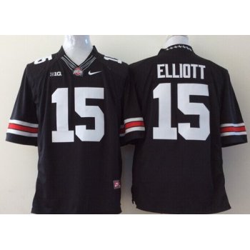 Ohio State Buckeyes #15 Ezekiel Elliott 2014 Black Limited Jersey