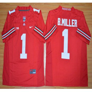 Ohio State Buckeyes #1 Baxton Miller Red 2015 College Football Nike Limited Jersey