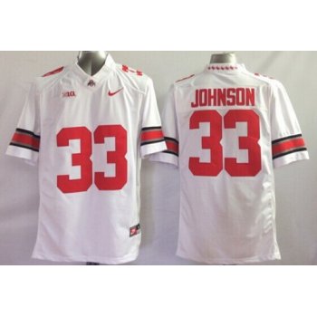 Ohio State Buckeyes #33 Pete Johnson 2014 White Limited Jersey
