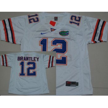 Florida Gators #12 John Brantley White Jersey