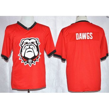 Georgia Bulldogs Blank Dawgs Team Pride Fashion Red Jersey