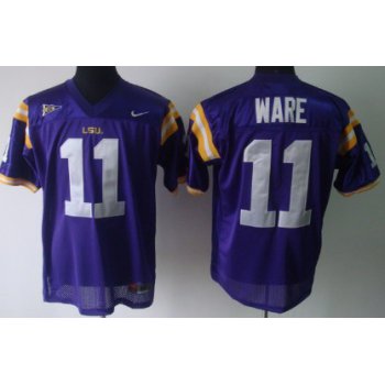 LSU Tigers #11 Spencer Ware Purple Jersey