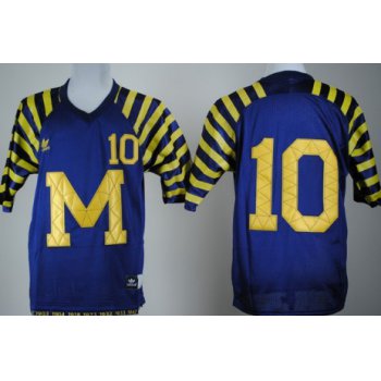Michigan Wolverines #10 Tom Brady Navy Blue Under The Lights Jersey