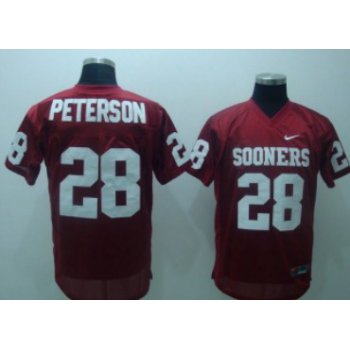 Oklahoma Sooners #28 Adrian Peterson Red Jersey