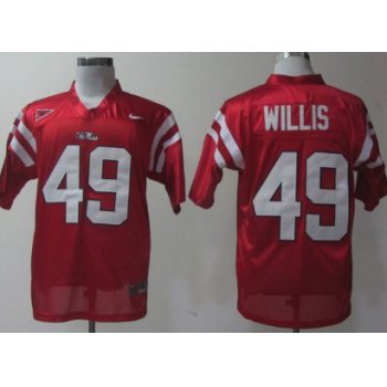 Ole Miss Rebels #49 Patrick Willis Red Jersey
