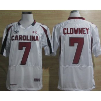 South Carolina Gamecocks #7 Jadeveon Clowney White Jersey