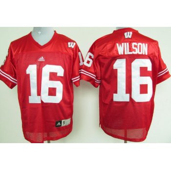 Wisconsin Badgers #16 Russell Wilson Red Jersey