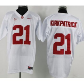 Alabama Crimson Tide #21 Kirkpatrick White Jersey