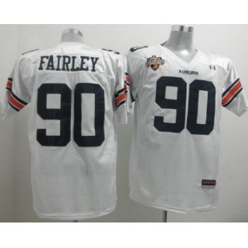 Auburn Tigers #90 Nick Fairley White Jersey