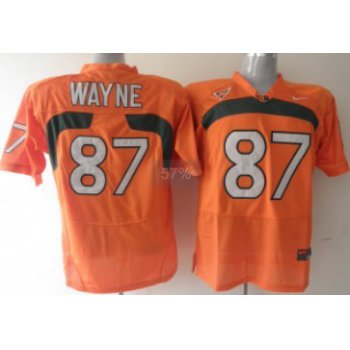 Miami Hurricanes #87 Wayne Orange Jersey