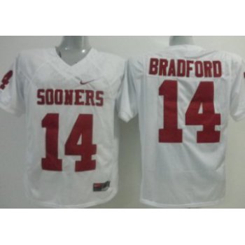 Oklahoma Sooners #14 Sam Bradford White Jersey