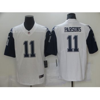 Men's Dallas Cowboys #11 Micah Parsons White 2021 Color Rush Stitched NFL Nike Limited Jersey
