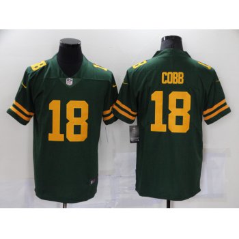 Men's Green Bay Packers #18 Randall Cobb Green Yellow 2021 Vapor Untouchable Stitched NFL Nike Limited Jersey