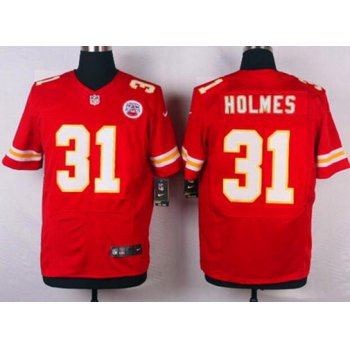 Men's Kansas City Chiefs #31 Priest Holmes Red Retired Player NFL Nike Elite Jersey