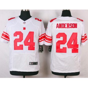 Men's New York Giants #24 Ottis Anderson White Retired Player NFL Nike Elite Jersey
