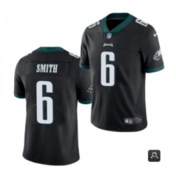 Men Philadelphia Eagles #6 DeVonta Smith 2021 NFL Draft Black Vapor Untouchable Limited Stitched Jersey