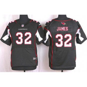 Men's Arizona Cardinals #32 Edgerrin James Black Retired Player NFL Nike Elite Jersey