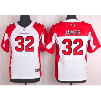 Men's Arizona Cardinals #32 Edgerrin James White Retired Player NFL Nike Elite Jersey