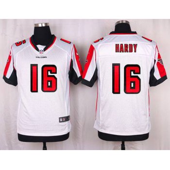 Men's Atlanta Falcons #16 Justin Hardy White Road NFL Nike Elite Jersey