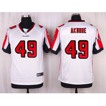 Men's Atlanta Falcons #49 Derek Akunne White Road NFL Nike Elite Jersey