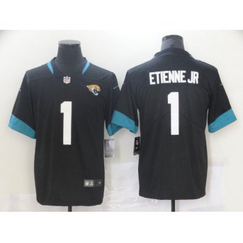 Men's Jacksonville Jaguars #1 Travis Etienne Jr Black 2021 Vapor Untouchable Stitched NFL Nike Limited Jersey