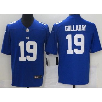 Men's New York Giants #19 Kenny Golladay Blue 2021 Vapor Untouchable Stitched NFL Nike Limited Jersey