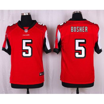 Men's Atlanta Falcons #5 Matt Bosher Red Team Color NFL Nike Elite Jersey