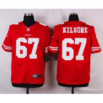 Men's San Francisco 49ers #67 Daniel Kilgore Scarlet Red Team Color NFL Nike Elite Jersey