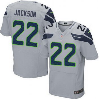 Men's Seattle Seahawks #22 Fred Jackson Gray Alternate NFL Nike Elite Jersey