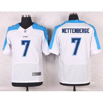 Men's Tennessee Titans #7 Zach Mettenberger White Road NFL Nike Elite Jersey
