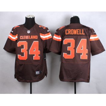 Nike Cleveland Browns #34 Isaiah Crowell 2015 Brown Elite Jersey