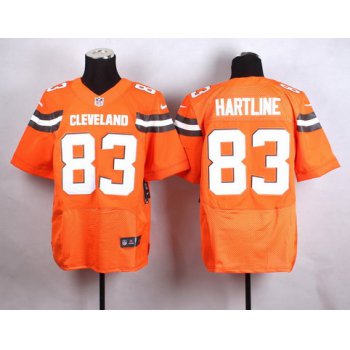 Nike Cleveland Browns #83 Brian Hartline 2015 Orange Elite Jersey