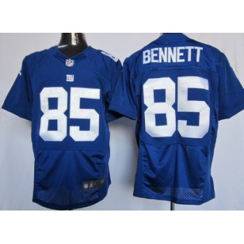 Nike New York Giants #85 Martellus Bennett Blue Elite Jersey