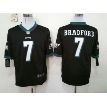 Nike Philadelphia Eagles #7 Sam Bradford Black Game Jersey