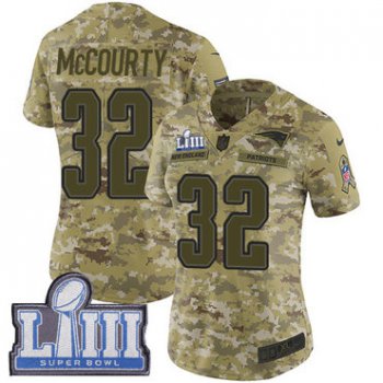 #32 Limited Devin McCourty Camo Nike NFL Women's Jersey New England Patriots 2018 Salute to Service Super Bowl LIII Bound