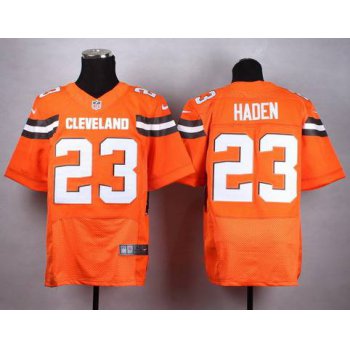 Nike Cleveland Browns #23 Joe Haden 2015 Orange Elite Jersey