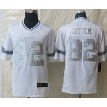 Nike Dallas Cowboys #82 Jason Witten Platinum White Limited Jersey