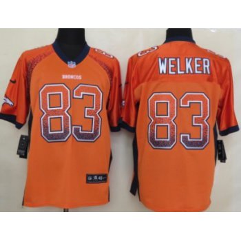 Nike Denver Broncos #83 Wes Welker Drift Fashion Orange Elite Jersey