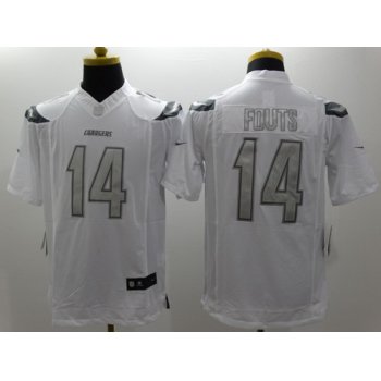Nike San Diego Chargers #14 Dan Fouts Platinum White Limited Jersey
