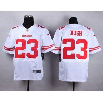 Nike San Francisco 49ers #23 Reggie Bush White Elite Jersey